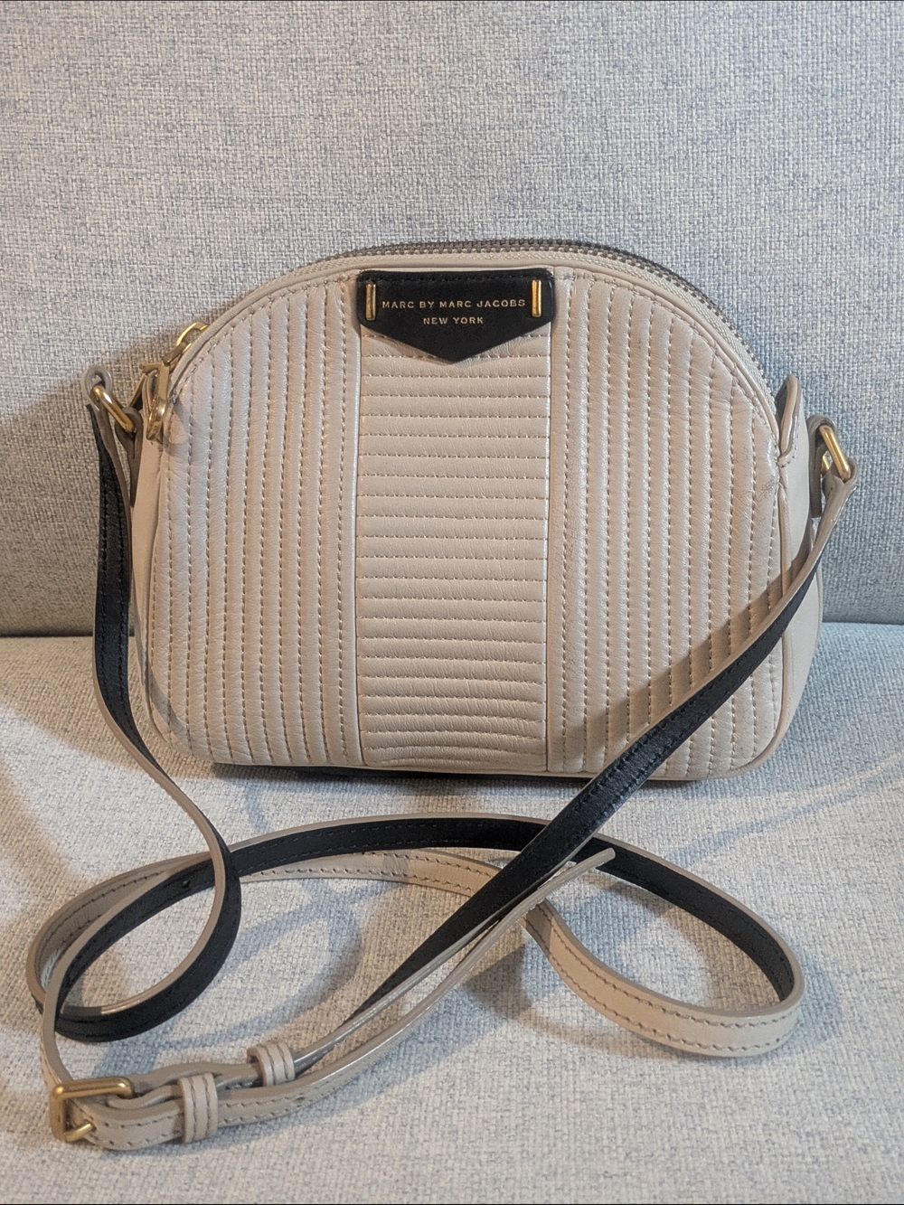 Marc by Marc Jacobs Two-Tone Quilted Leather Dome Crossbody Bag